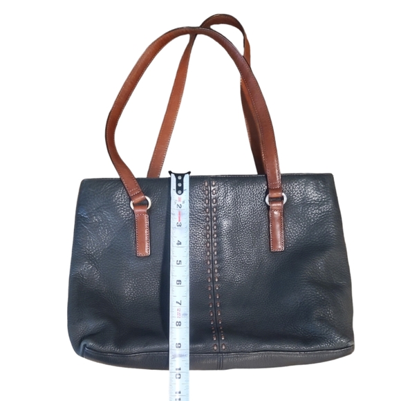 Fossil Leather Hand Bag with Stitch Detail - Picture 14 of 16